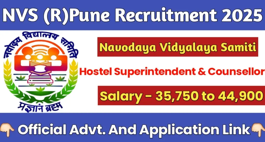 NVS Pune Region Recruitment 2025