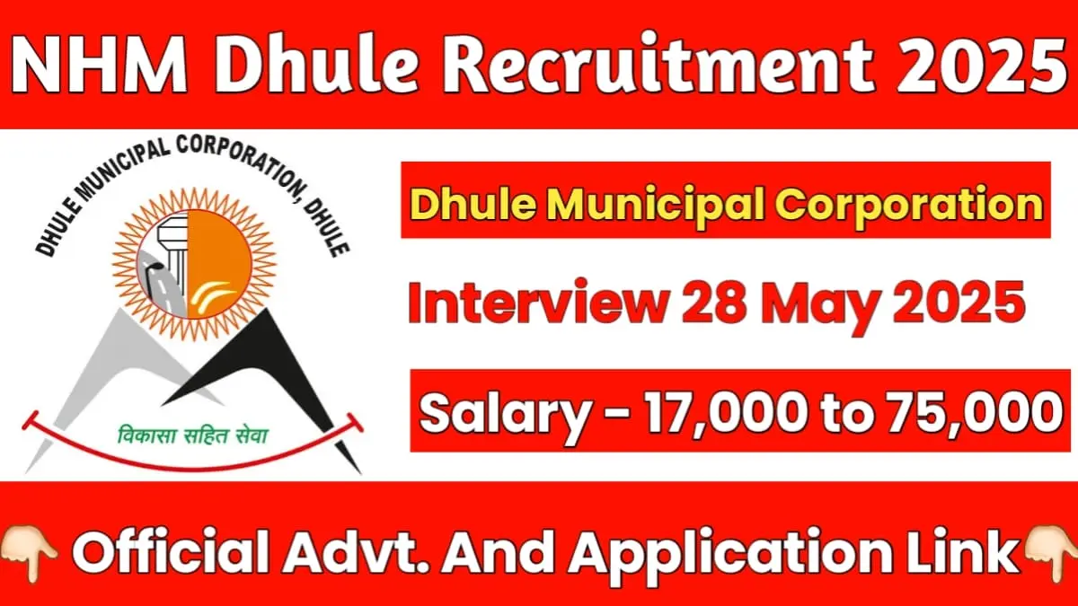 Dhule Mahanagarpalika Bharti 2025